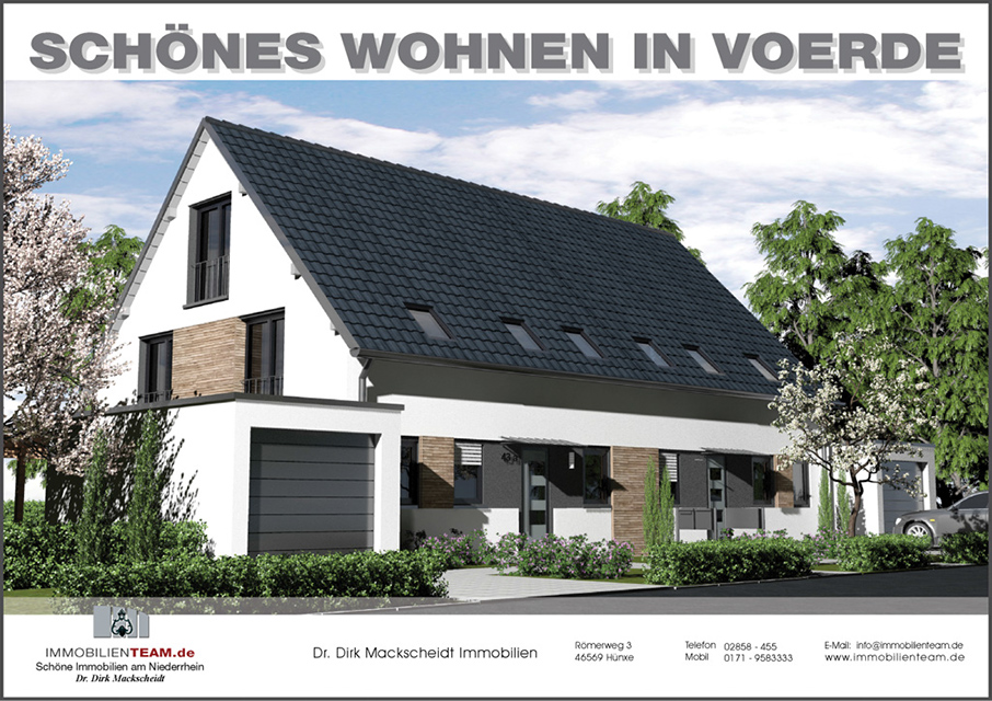 Neubau von Doppelhaushälften in Voerde